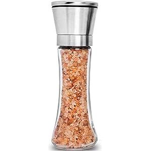 HOME EC Premium Stainless Steel Salt or Pepper Grinder 1pk - Adjustable Ceramic Sea Salt Grinder or  | Amazon (US)