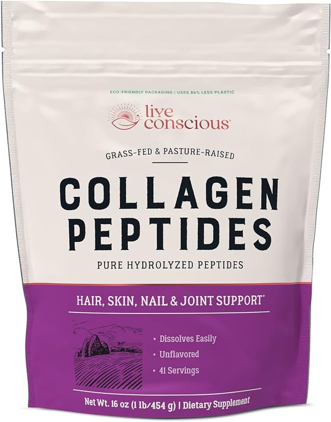 Collagen Peptides Powder - Hair, Skin, Nail, and Joint Support - Type I & III Grass-Fed Collagen ... | Amazon (US)