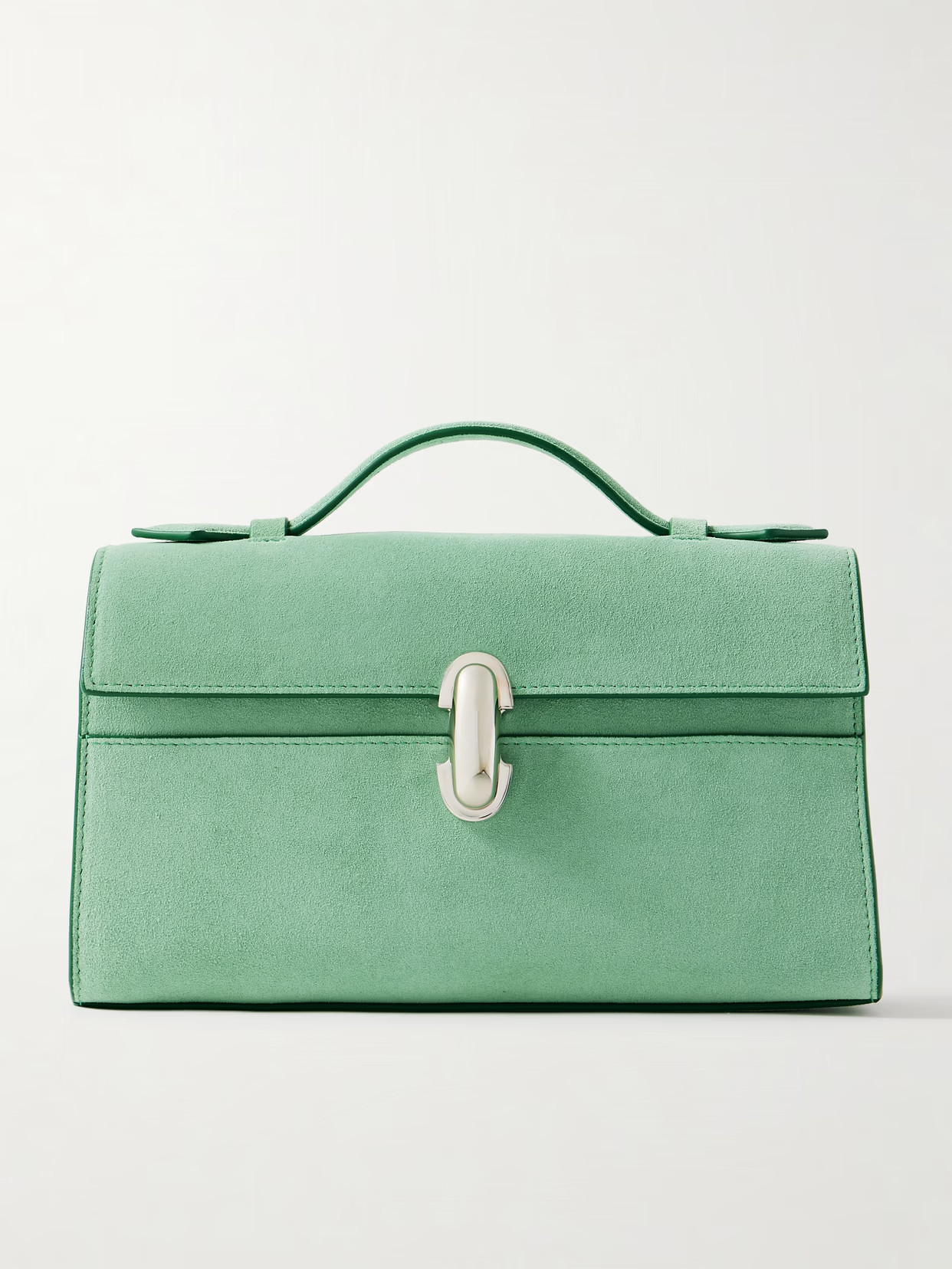 Savette - Symmetry Pochette Suede Tote - Blue | NET-A-PORTER (US)