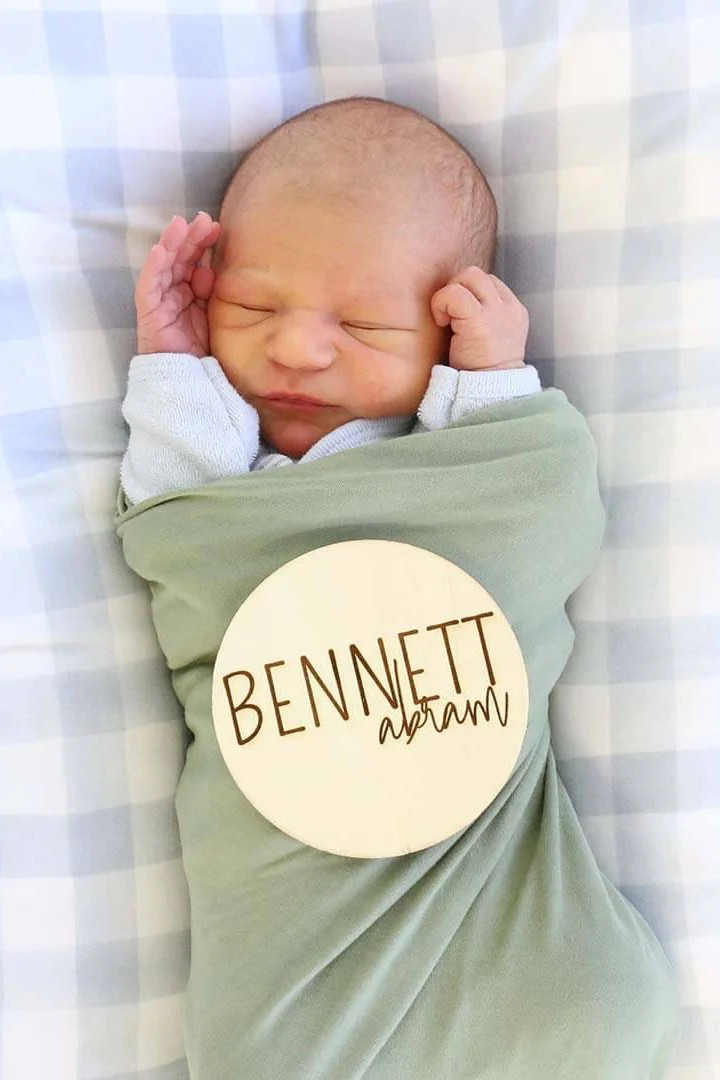 Personalized Baby Name Wood Announcement | Block | Caden Lane