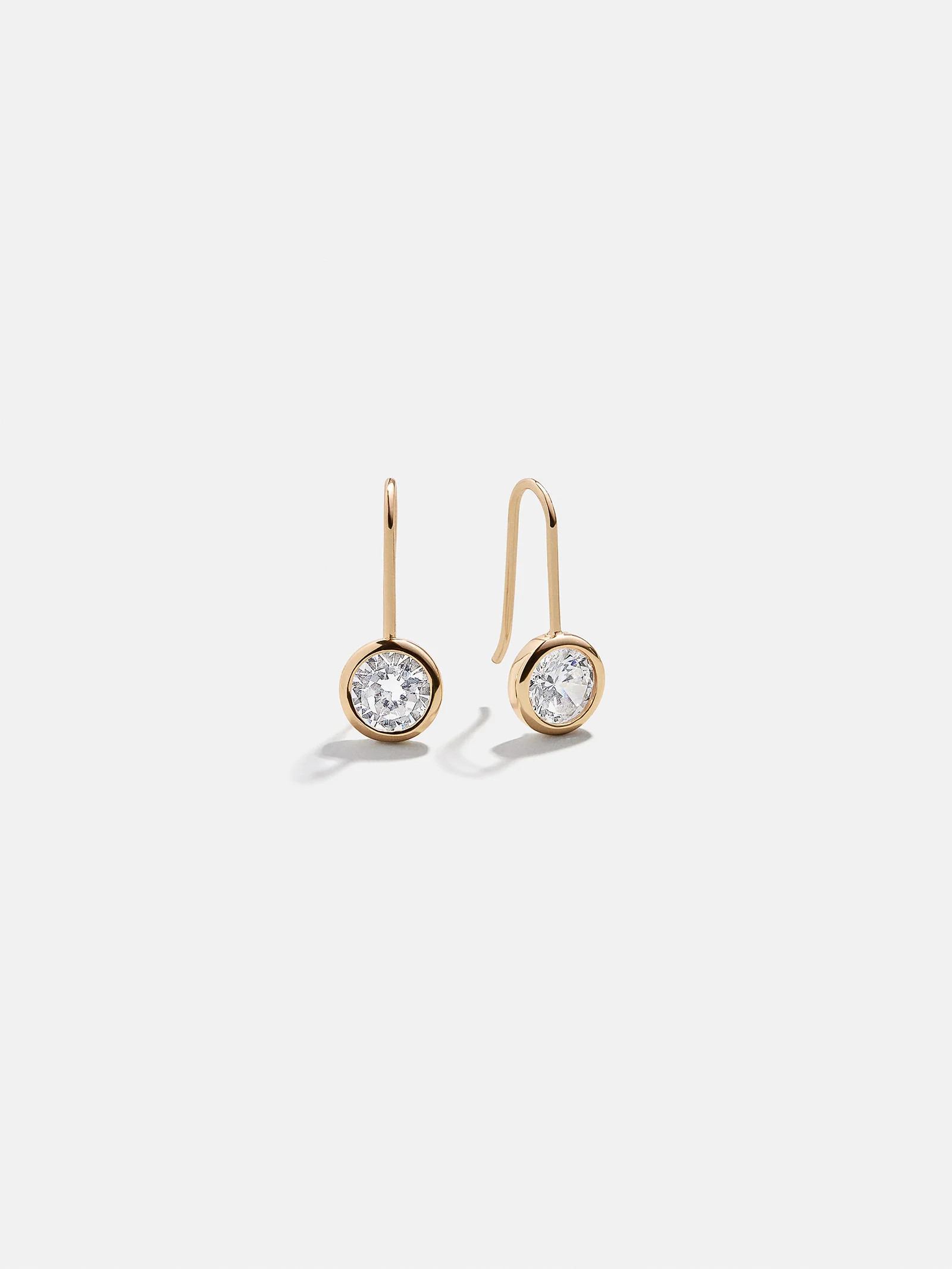 Fallon 14K Gold Bezel Earrings - 8MM Stone | BaubleBar