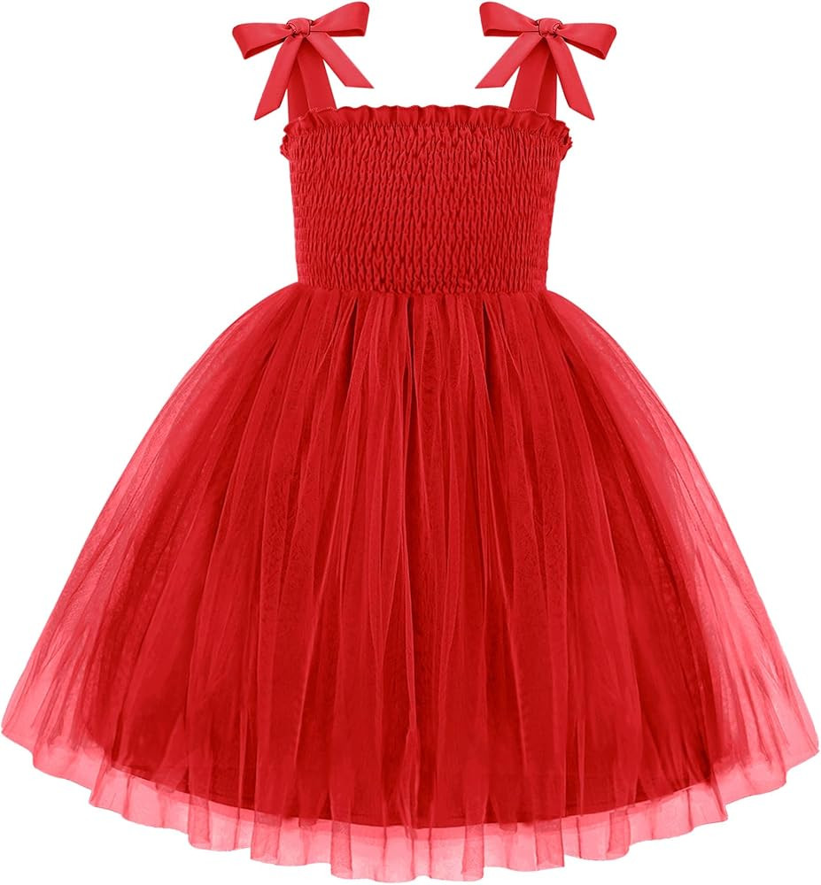 Arshiner Toddler Girl Tutu Dress Summer Bow-Tie Straps Casual Dresses Kids Princess Flowy Swing C... | Amazon (US)