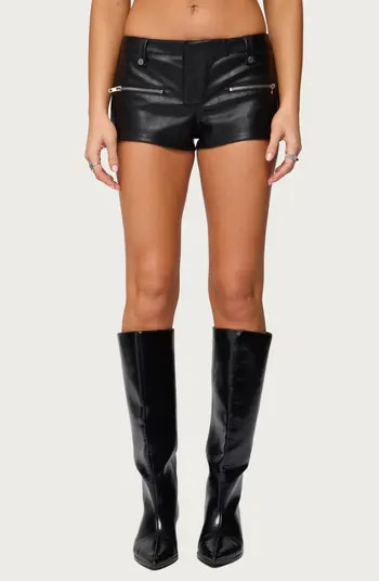 Labella Faux Leather Micro Shorts | Nordstrom