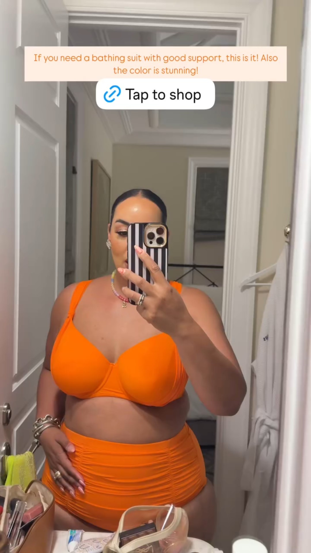 If you need a bathing suit with good support, this is it! Also the color is stunning!