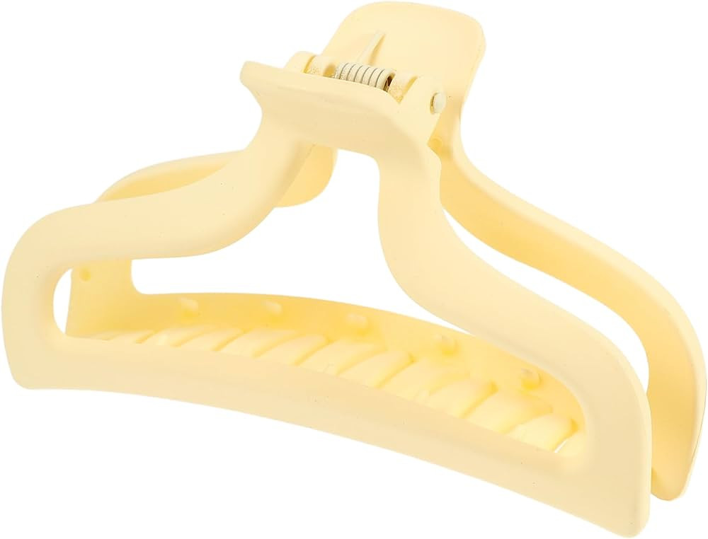 VOCOSTE 1pc Plastic Hair Claws, Hair Clips, Hair Barrettes for Women, Light Yellow, 3.78''x1.85''... | Amazon (US)