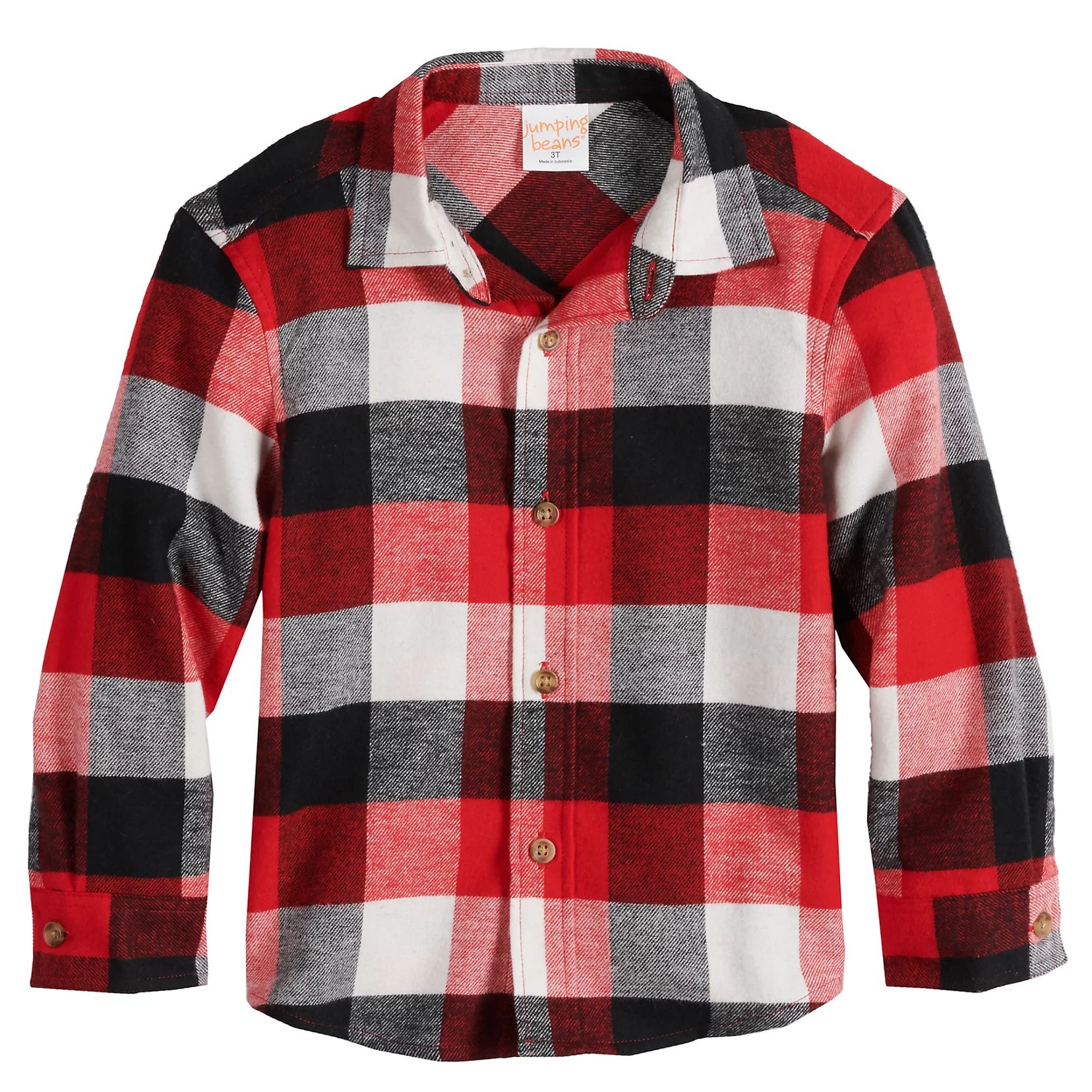 Toddler Boy Jumping Beans® Plaid Flannel Button-Up Shirt | Kohl's