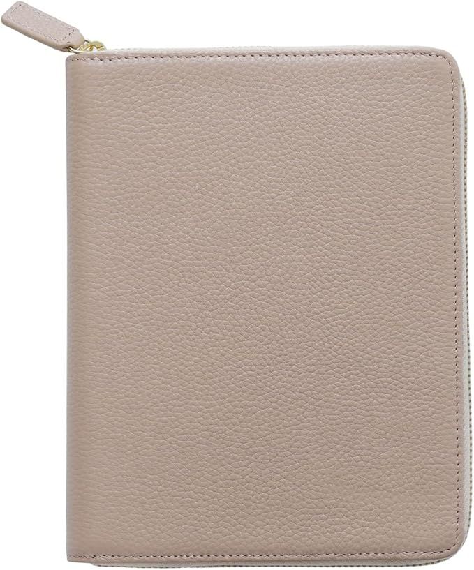 Moterm Zippered Leather Cover for Stalogy B6 Planners (Pebbled-Taupe) | Amazon (US)