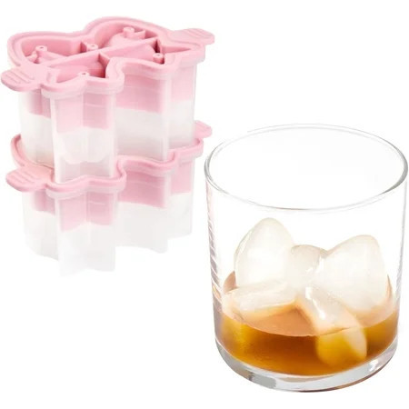 Tovolo Bow Ice Mold Pack of 2 Pink Holiday Bow Shaped Ice Cube Molds for Cocktails, Festive Ice Mold Christmas Stocking Stuffer for Adults, Slow Melting Dishwasher Safe BPA Free Holiday Ice Molds | Walmart (US)