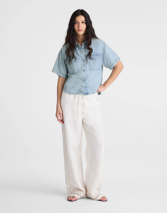 Airy Denim Utility-Pocket Shirt in Foster Wash | Madewell