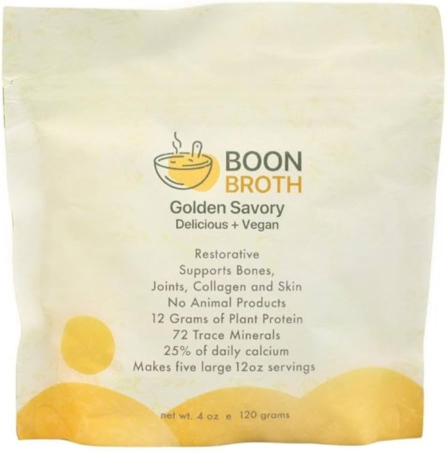 Boon Broth Savory Bone Broth Vegan Soup Powder - High Calcium Vegan Broth Powder with 72 Trace Mi... | Amazon (US)