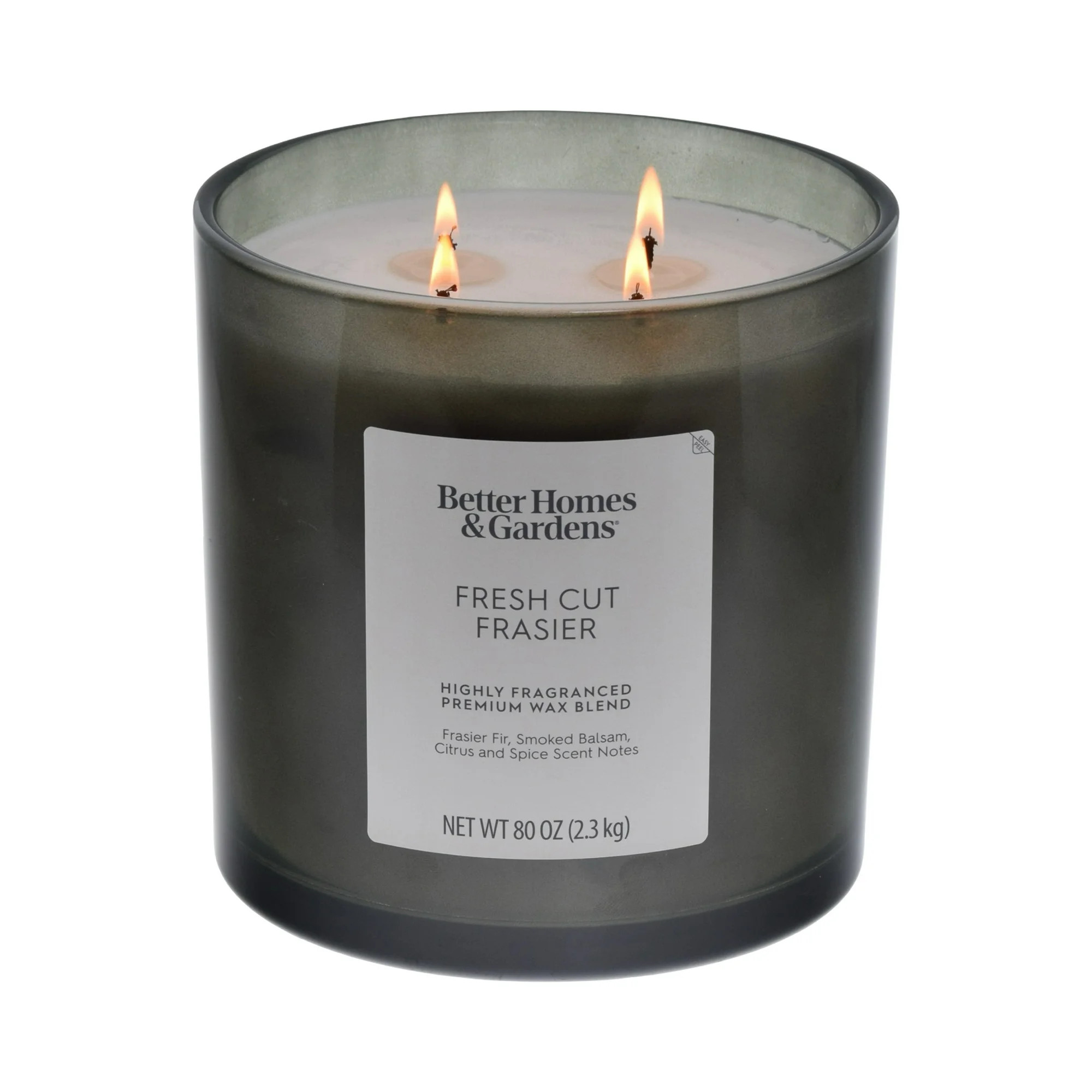 Better Homes & Gardens Fresh Cut Frasier Scented 4-Wick 80oz (2.26 kg) Large Oversized Jar Candle | Walmart (US)