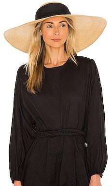SENSI STUDIO Lady Ibiza Hat in Beige & Black Band from Revolve.com | Revolve Clothing (Global)