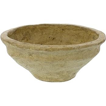 MY SWANKY HOME Rustic Round Paper Mache Decorative Bowl 9" | Centerpiece Natural | Amazon (US)