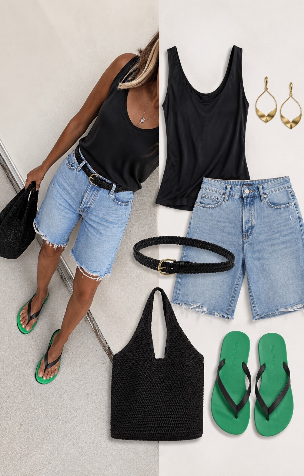 Denim Bermuda shorts 💗