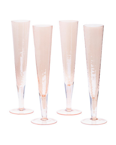 4pk Luster Hammered Trumpet Flutes | TJ Maxx