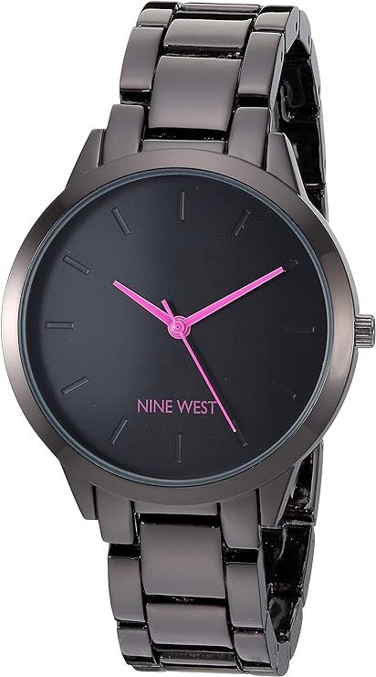 Nine West Women's Gunmetal Bracelet Watch | Amazon (US)