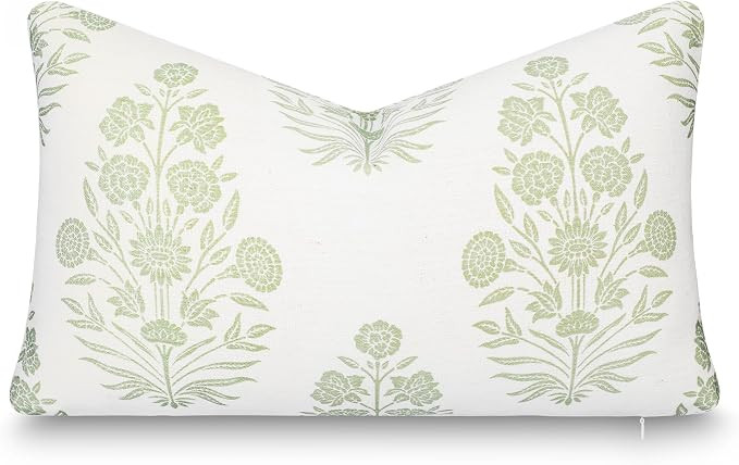 Crumbs Home Modern Farmhouse California Casual Indoor Outdoor Lumbar Pillow Cover, 12"x20" Water ... | Amazon (US)