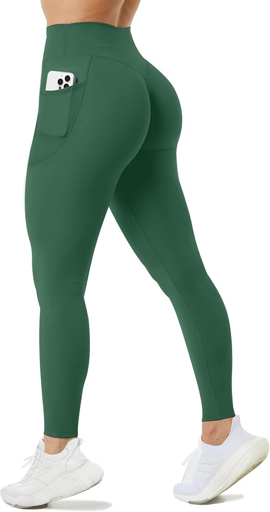 Unthewe High Waisted Naked Feeling Workout Leggings - Buttery Soft No Front Seam Yoga Pants | Amazon (US)
