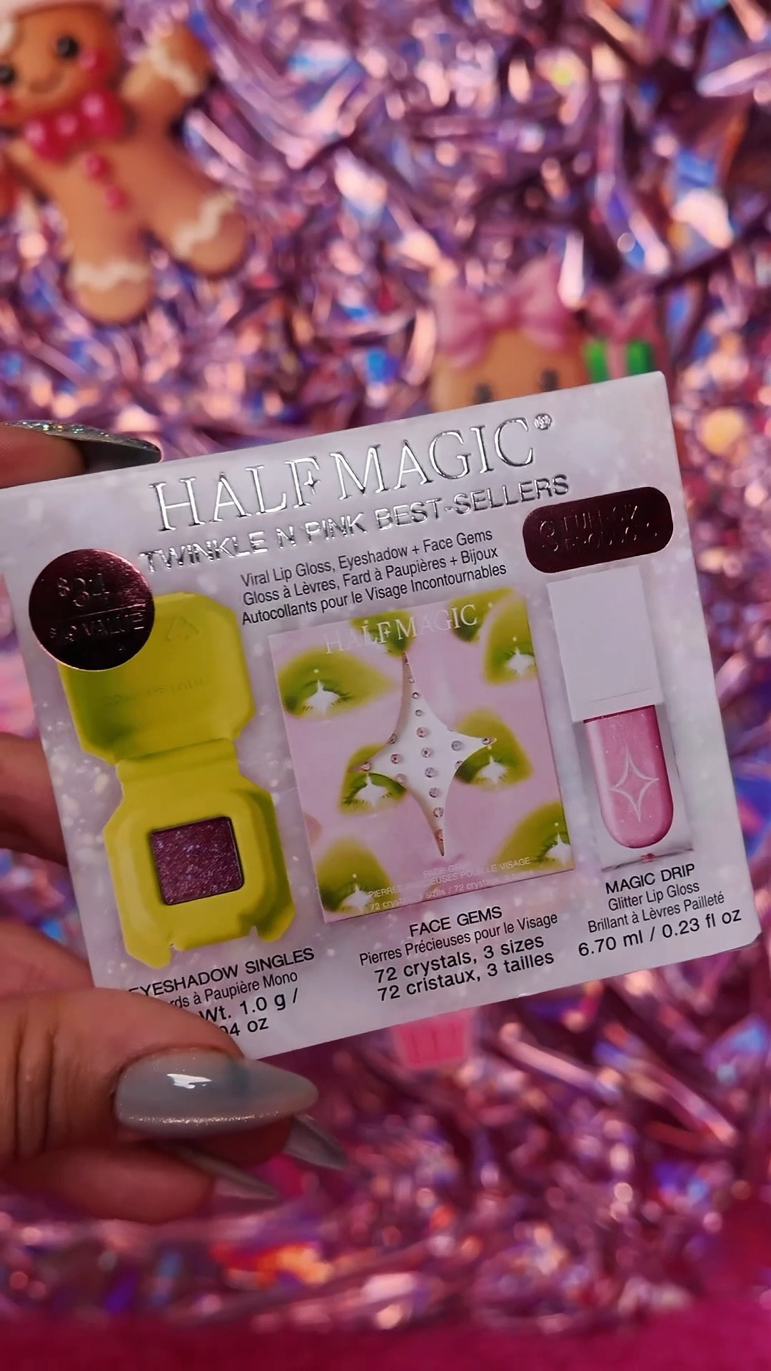 The Half Magic Twinkle In Pink set is such a cute trio if you love shimmer without the heavy feel. You get the color-shifting eyeshadow single, the Magic Drip non-sticky lip gloss, and the self-adhesive face gems — all full size. It’s the perfect gift set for soft glam lovers or anyone who wants a little sparkle in their makeup routine.
#HalfMagicBeauty
#MakeupGiftSet
#HolidayMakeup
#EverydayGlam
#MakeupEssentials


#LTKHoliday #LTKGiftGuide #LTKBeauty