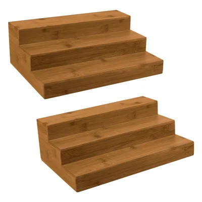 Bamboo Spice Rack Organizer For Cabinet, Countertop Step Shelf, Seasoning Storage Stand For Kitchen Pantry, Spice Holder For Jars Bottles Cans, 3 Tier | Wayfair North America