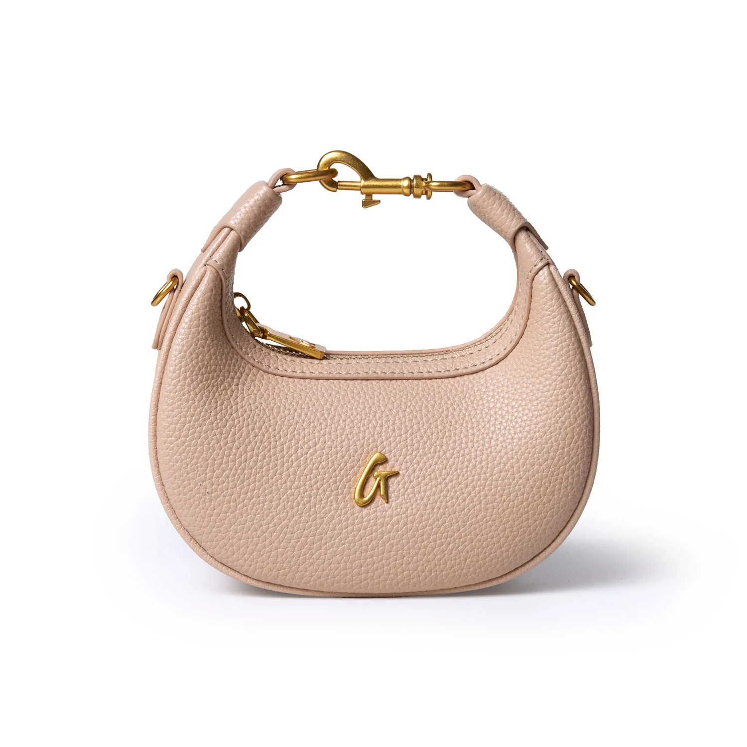 NANO PEBBLE HOBO BAG - NUDE | Glam-Aholic Lifestyle