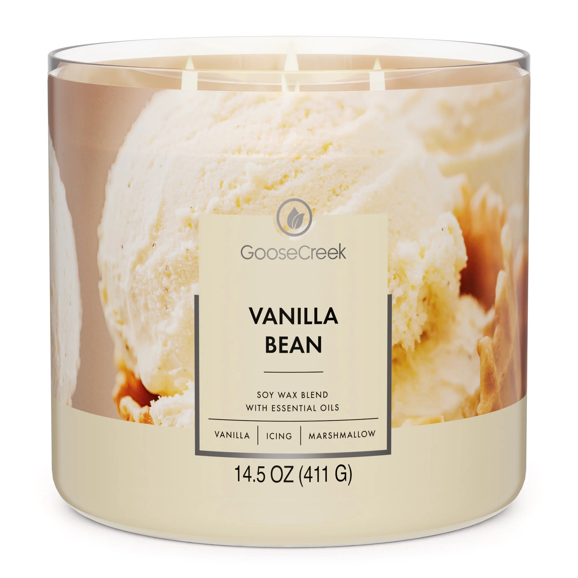 Goose Creek Vanilla Bean Scented 3-Wick Jar Candle 14.5oz | Walmart (US)