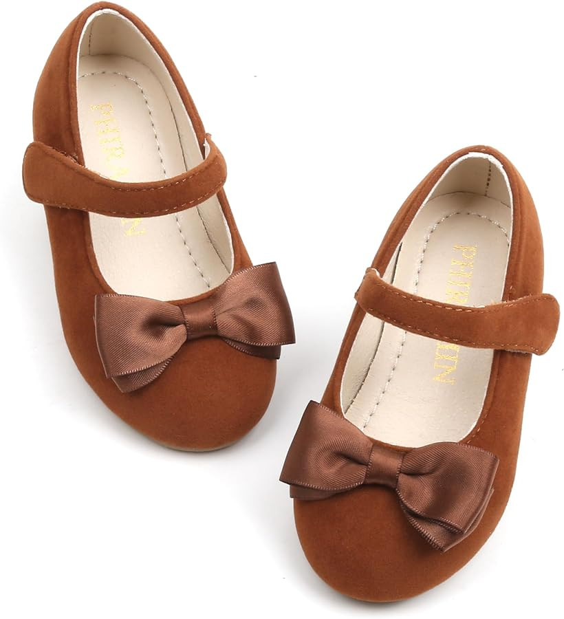 Toddler Flower Girl Dress Shoes - Little Girl Ballet Flats Wedding Party | Amazon (US)