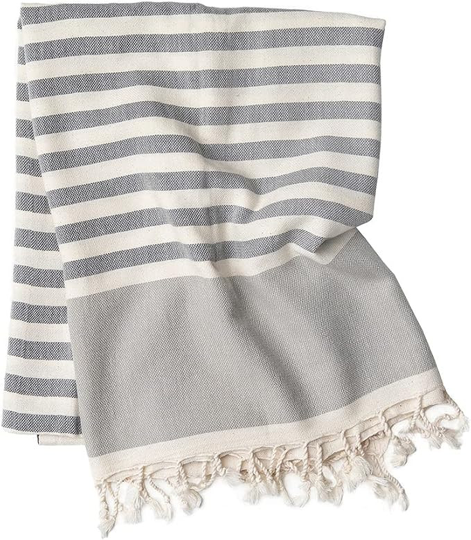Feelgoodz Artisan Turkish Beach/Pool/Gym/Picnic Ultra-Soft Towel (Sand) | Amazon (US)