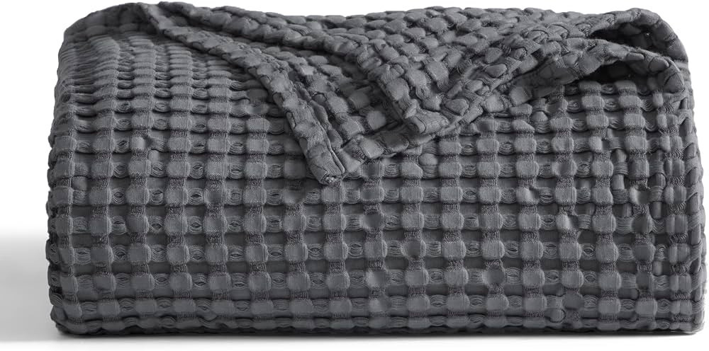 Bedsure Cooling Bamboo Waffle Queen Size Blanket - Soft, Lightweight and Breathable Full Blankets... | Amazon (US)