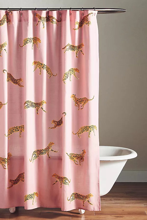 Leopard Organic Cotton Shower Curtain | Anthropologie (US)