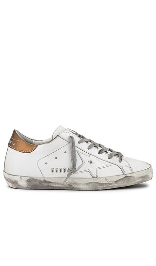 Superstar Sneaker in White & Gold | Revolve Clothing (Global)