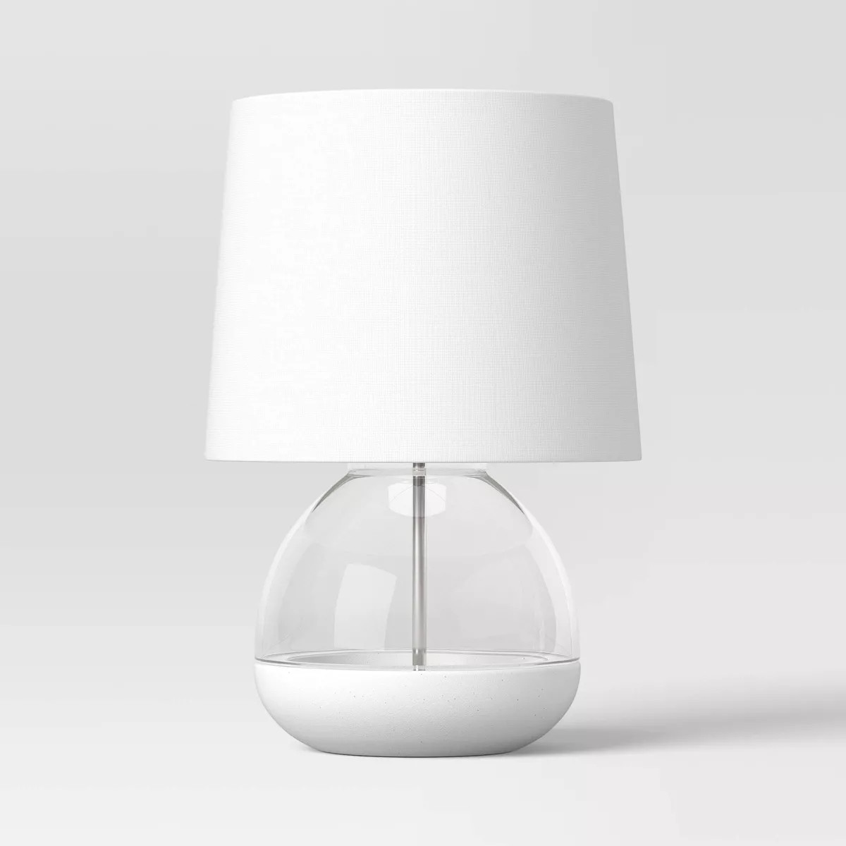 Glass Mixed Material Table Lamp Gray (Includes LED Light Bulb) - Threshold™ | Target