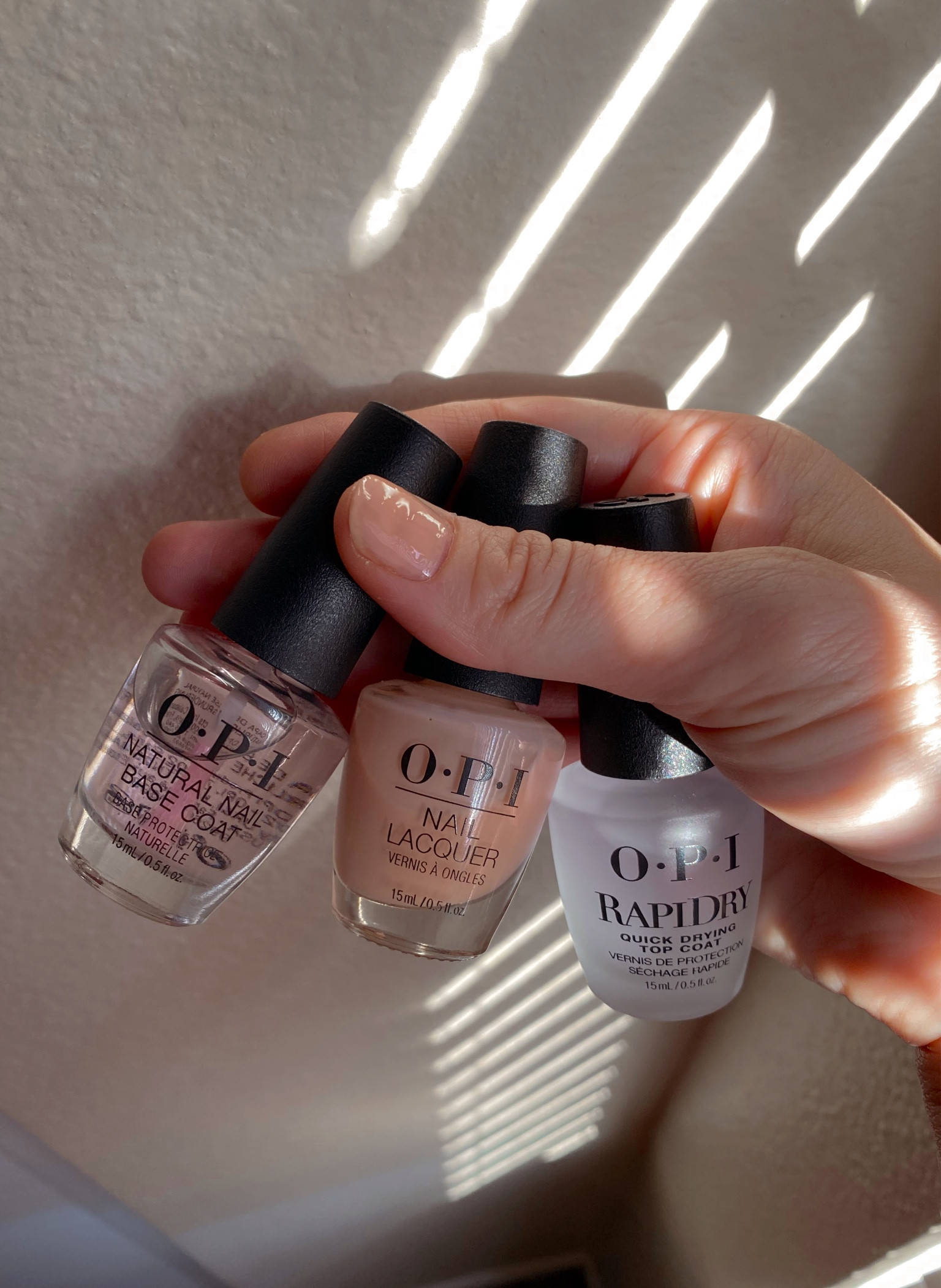 At home manicure feat. OPI base coat, Bubble bath nail polish color and quick drying top coat. 

#LTKunder100 #LTKbeauty #LTKunder50