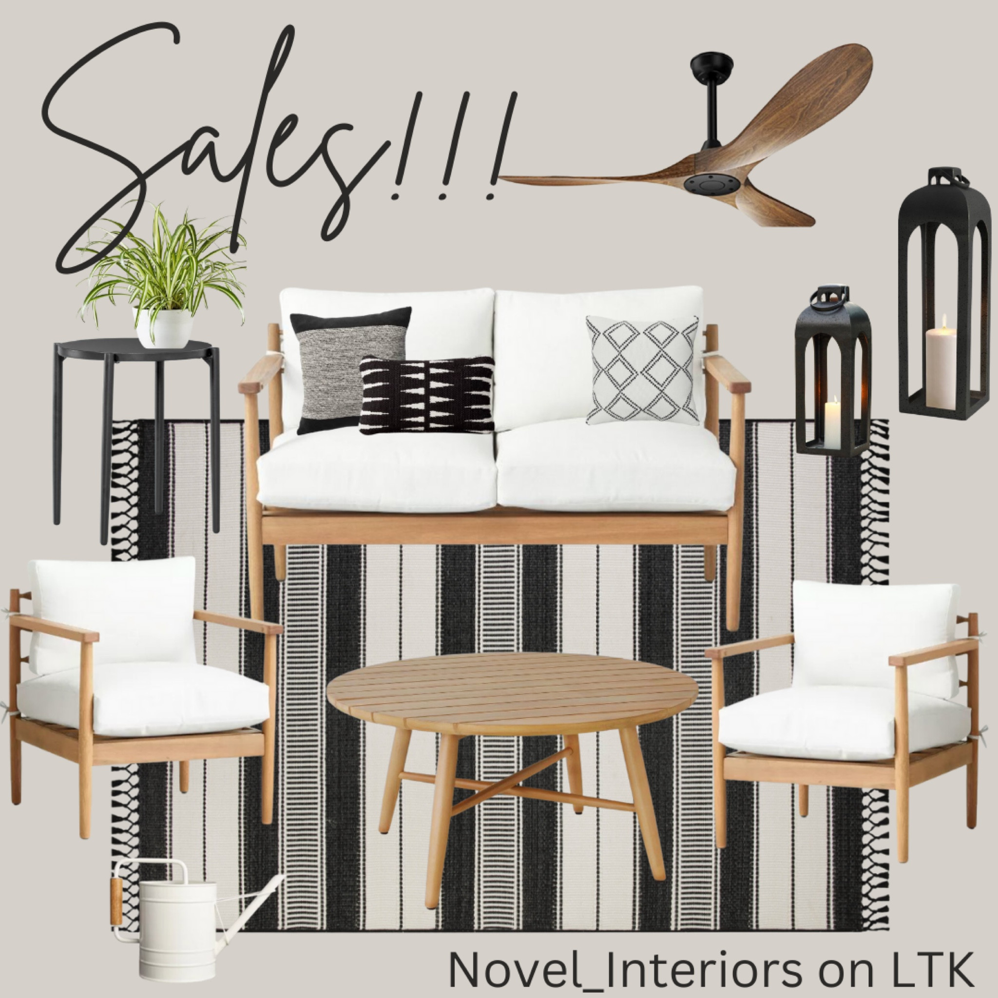 Outdoor party! Huge sale on this classic black and white and natural patio set. Ends today! Don’t miss out. 

#LTKFind #LTKhome #LTKSeasonal