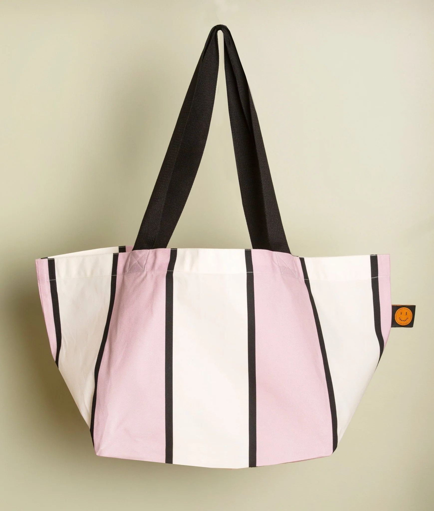 Mini Mauve Striped Contents Bag | The Contents Bag