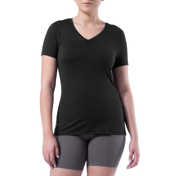 Athletic Works Women's Core Active Short Sleeve V-Neck T-Shirt | Walmart (US)