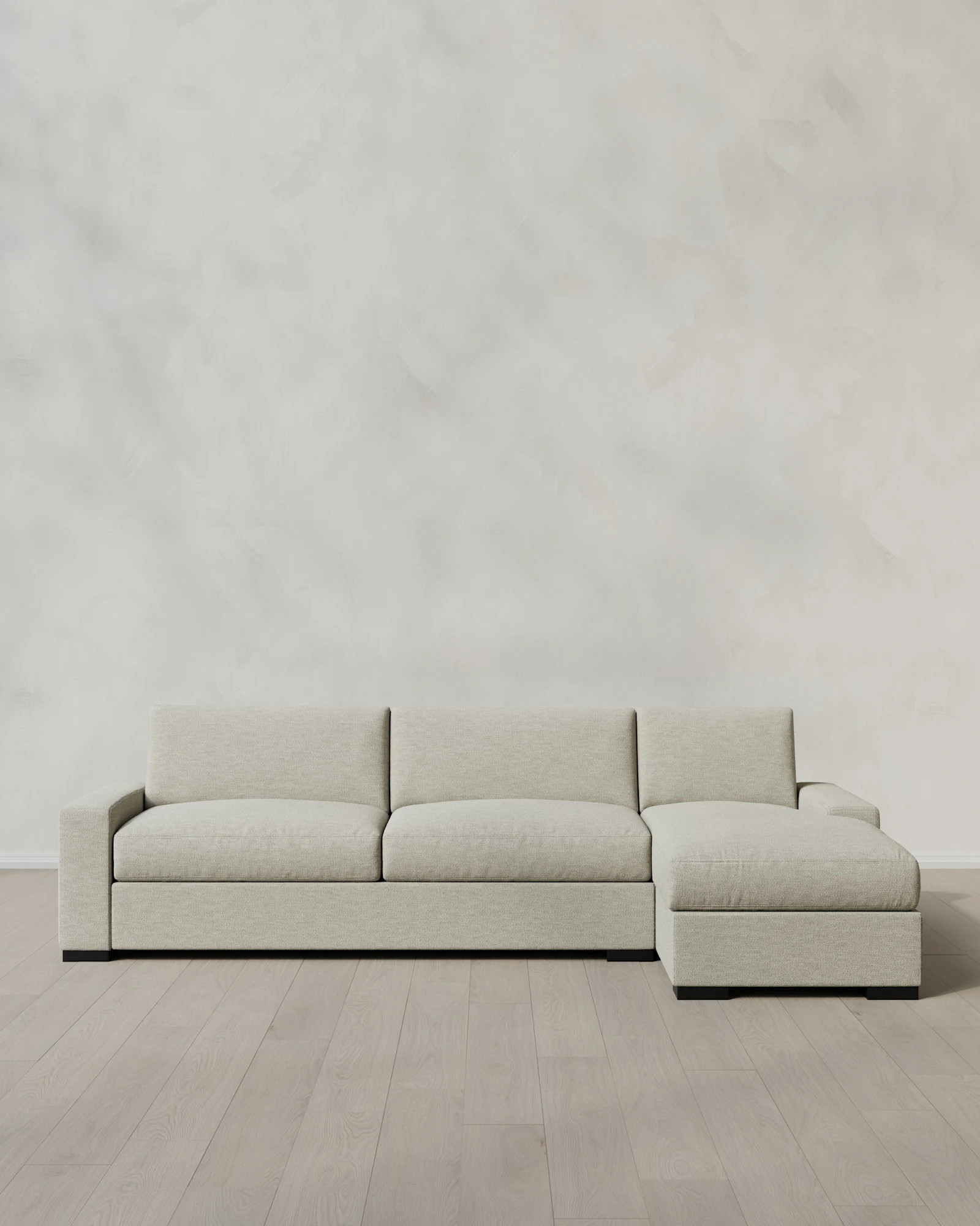 Stillman Performance Basketweave Chaise Sectional | Quince