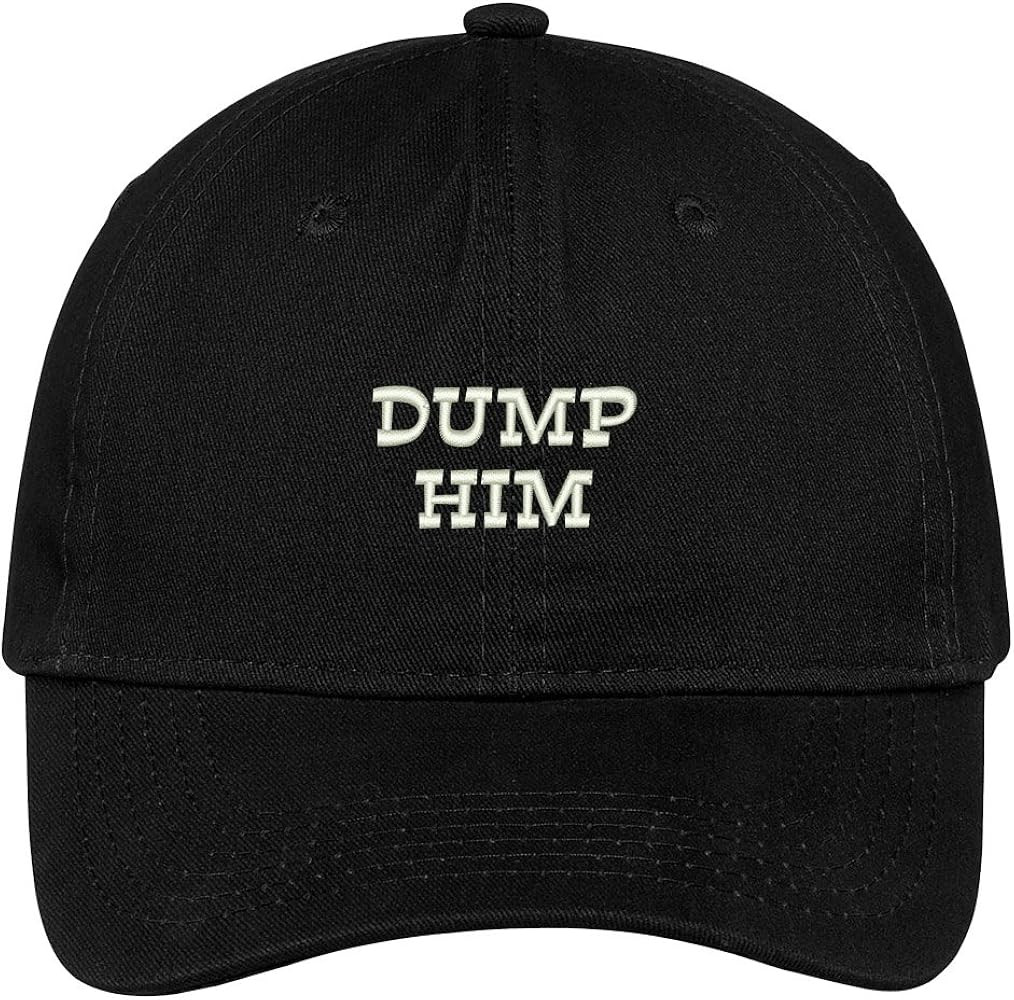 Trendy Apparel Shop Dump Him Embroidered Soft Low Profile Adjustable Cotton Cap | Amazon (US)