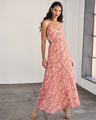 Printed Side Cut-Out Maxi Dress | Express