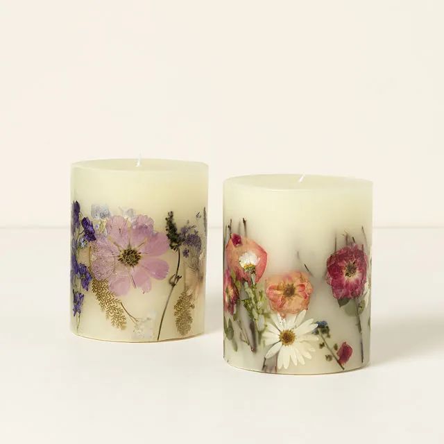 Four Seasons Dried Flower Candles | UncommonGoods