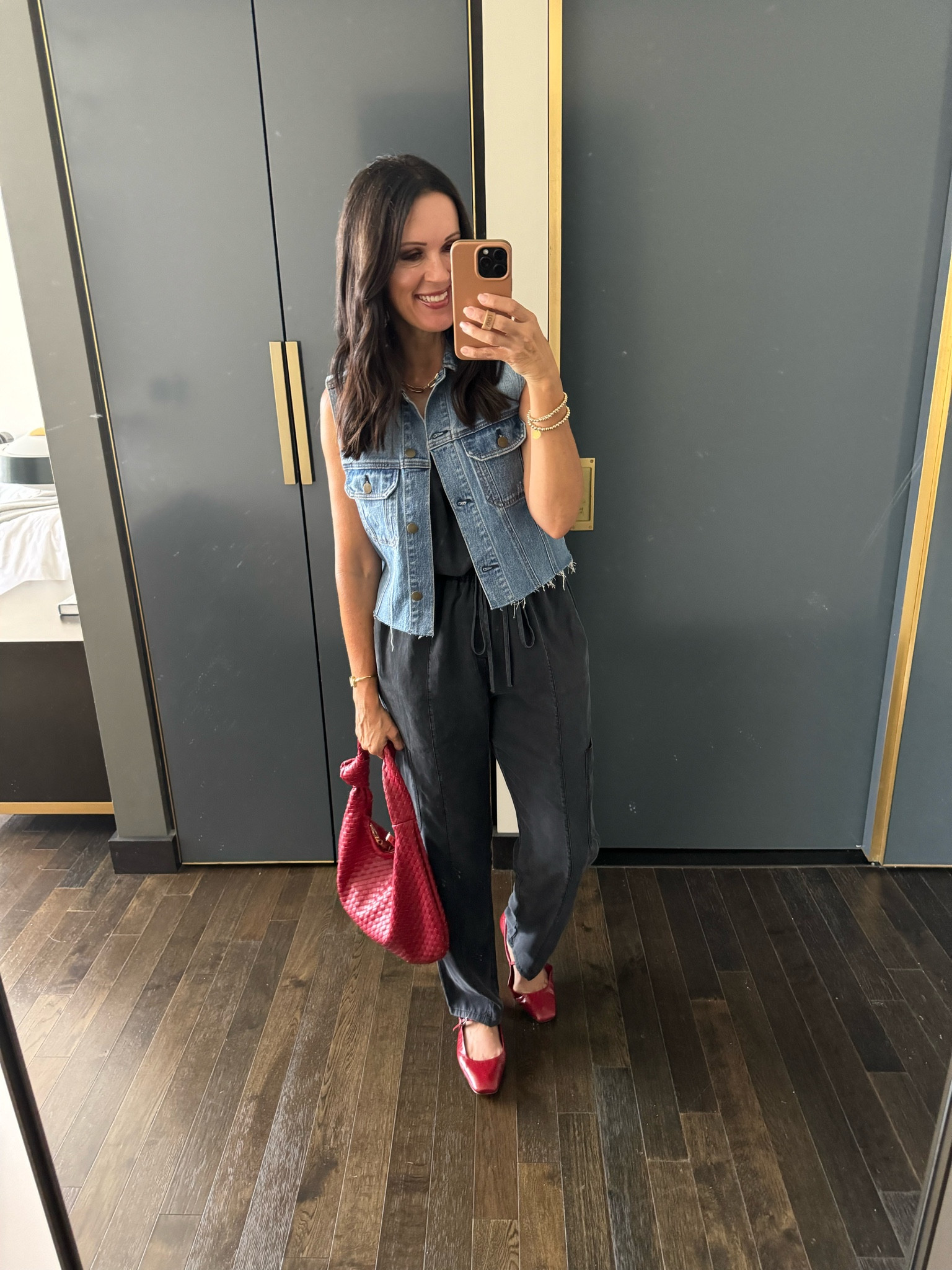 Paired red and denim together today! Fun fall outfit idea! Fall transition outfit! Seasonal Fashion!

#LTKCon #LTKStyleTip