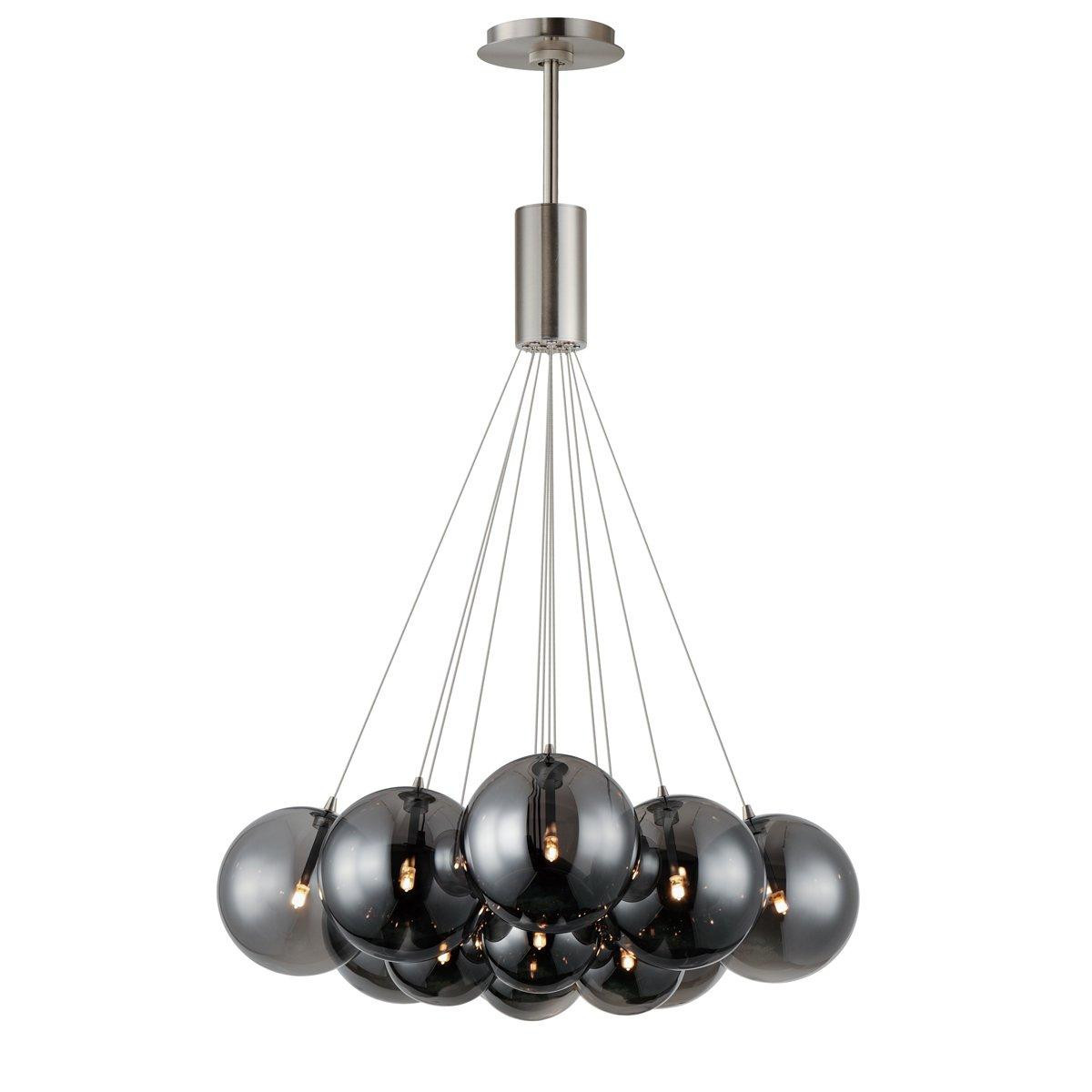 Smoke and Mirrors Globe Chandelier - 12 Light - Smoke | Shades of Light
