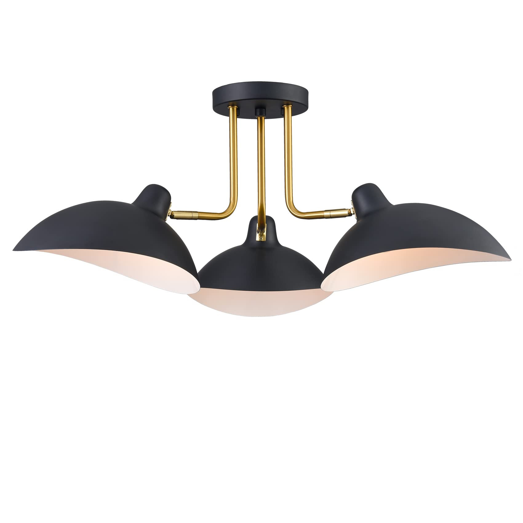 YUBOLE Multi-Directional Ceiling Light 3-Light Matte Black Direction Adjustable Ceiling Spot Ligh... | Amazon (US)