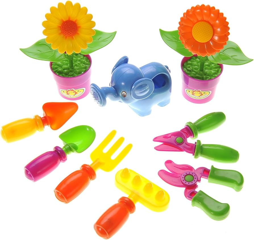 PowerTRC Toddler Gardening Set, Gardening Tools Toy - 9 Pieces Pretend Gardening Toys, Toddler Le... | Amazon (US)