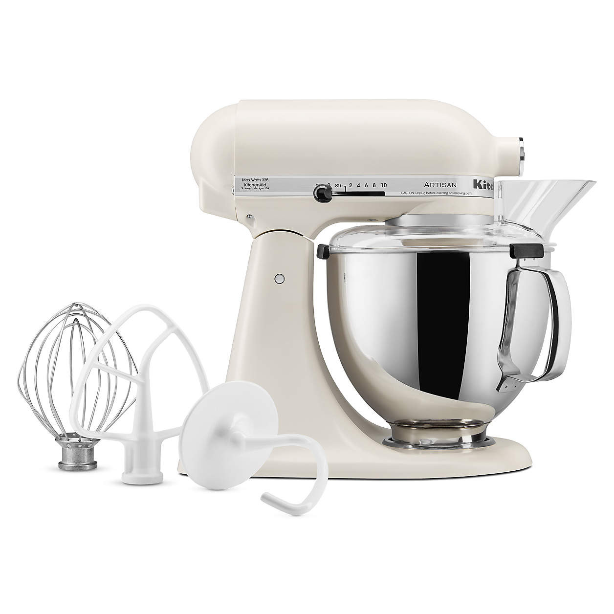 KitchenAid Artisan Series Porcelain White 5-Quart Tilt-Head Stand Mixer + Reviews | Crate & Barre... | Crate & Barrel
