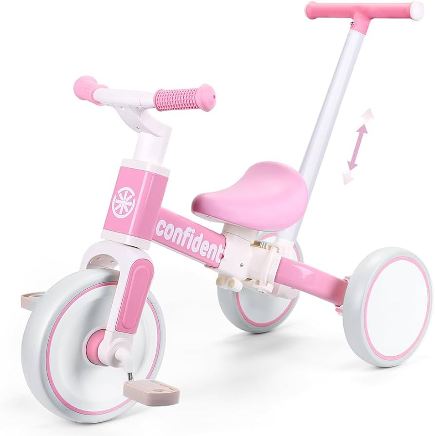 XIAPIA Tricycle for Toddlers 1-3 Year Olds, 5 in 1 Toddler Balance Bike with Removable Pedal, Pus... | Amazon (US)