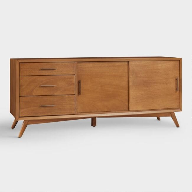 Large Acorn Wood 2 Door Brewton Storage Cabinet | World Market