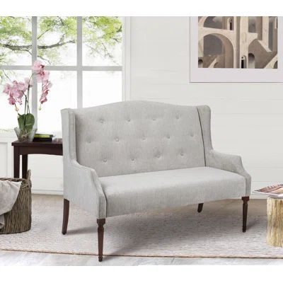 Izzy Tufted Settee Upholstery: Silver Grey | Wayfair North America