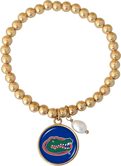 Florida Gators Diana Gold and Pearl Stretch Bead Bracelet Jewelry UF | Amazon (US)