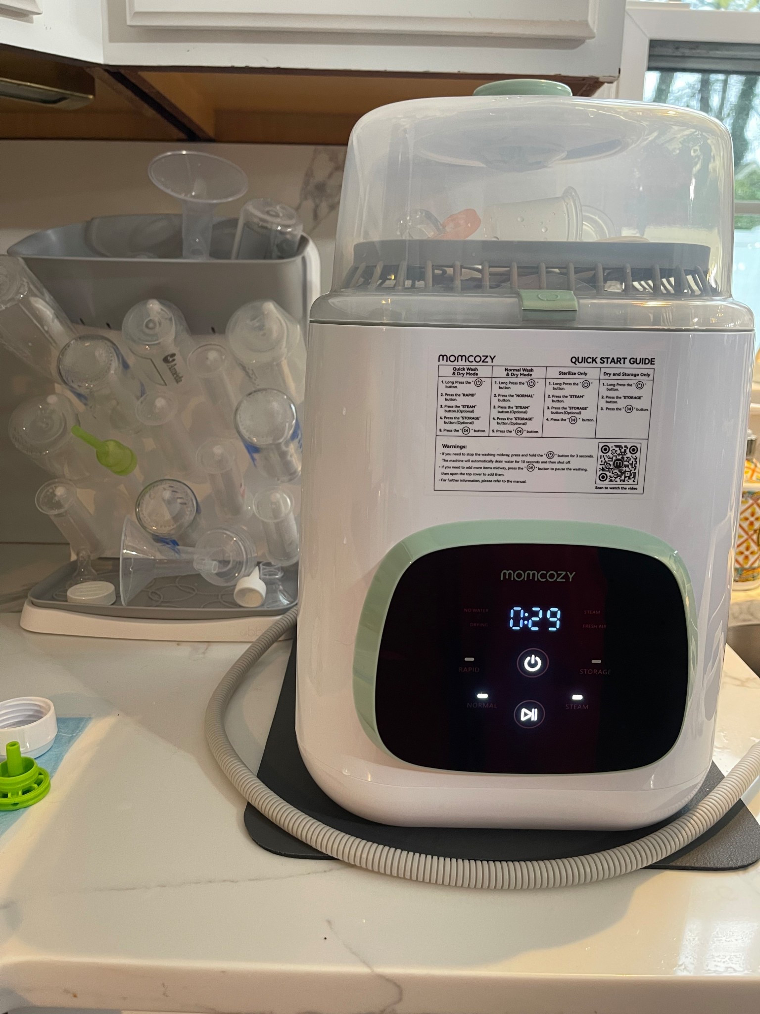 One of my most favorite baby gadgets even as someone who exclusively breastfeeds is the momcozy bottle washer and sterilizer. I pump overnight and use these glass bottles to store milk in the fridge

#LTKdayinmylife #LTKmomlife #LTKBaby